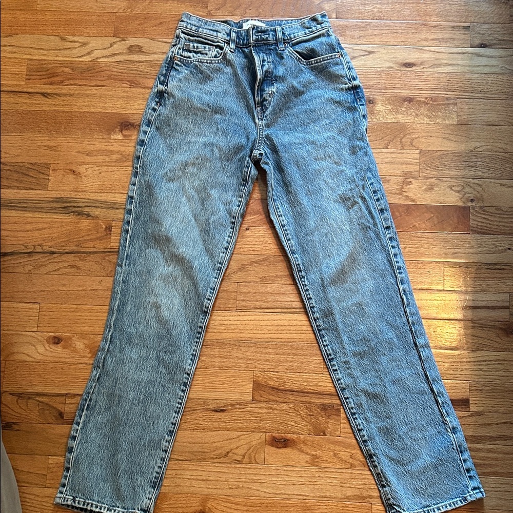 PacSun Light Blue Low Rise Straight Stretch Dad Jeans